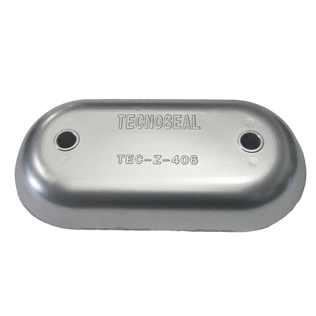 TECNOSEAL Magnesium Hull Plate Anode 8-3/8" x 4-1/32" x 1-1/16" TEC-Z-406MG
